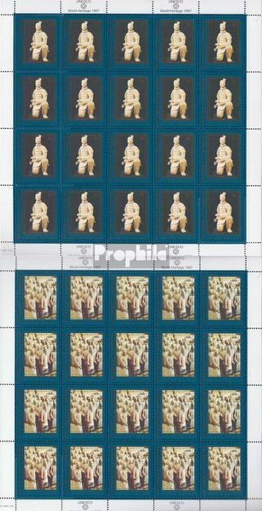 Briefmarken UNO - New York 1997 Mi 748Klb-749Klb Kleinbogen (kompl.Ausg.) postfrisch Kultur- und Naturerbe