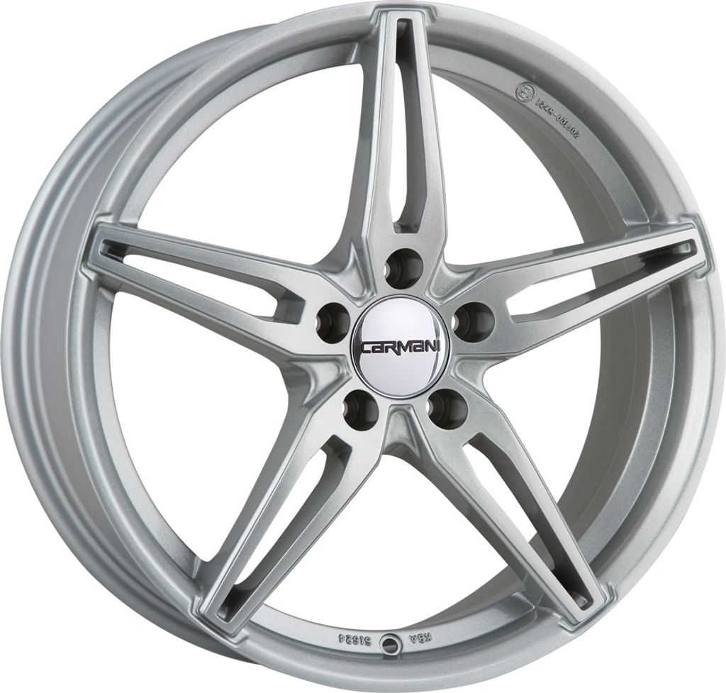 Carmani Felge 15 Oskar 7x17 ET 47 5x112 kristall silber CA150717H547KS kompatibel mit Mercedes A-Klasse B-Klasse C-Coupé C-Klasse CLA GLA