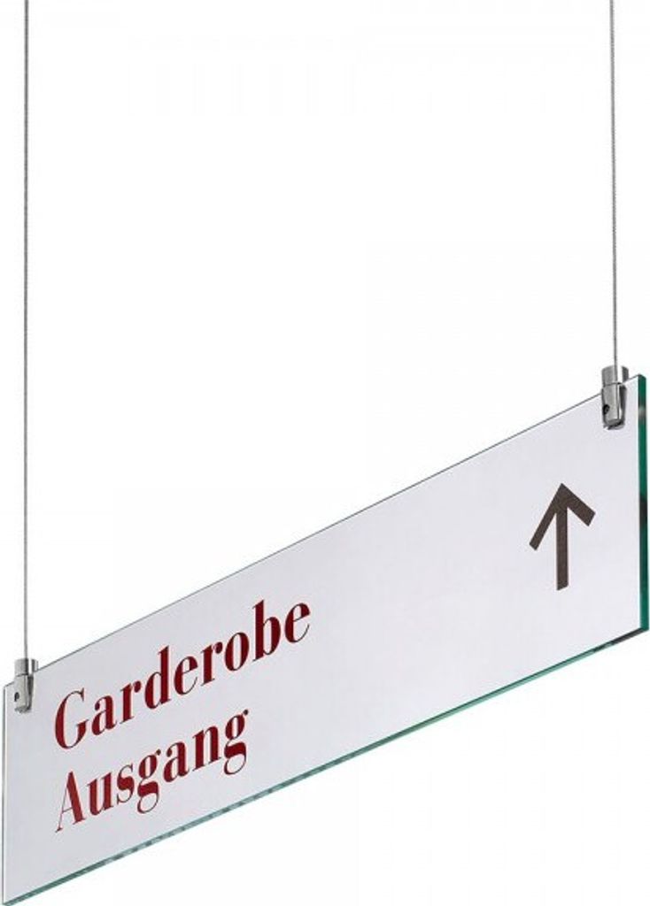 GALERIE Deckenhänger, ESG, 20 x 80 cm, zweischeibig