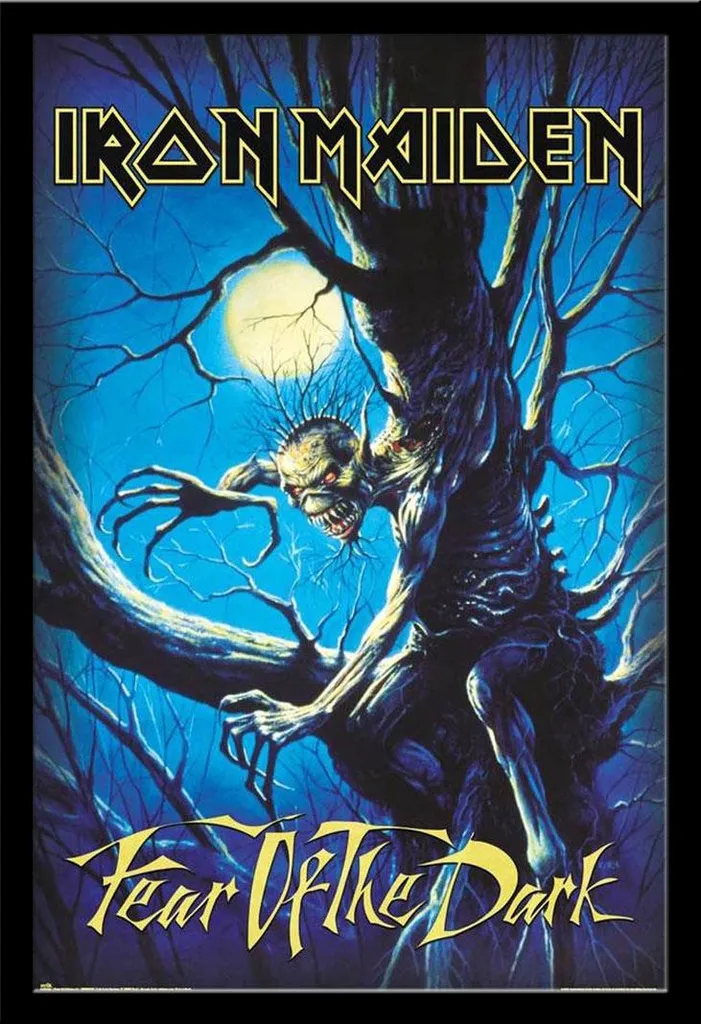 Décoration murale Iron Maiden Fear of the Dark encadrée en noir Shinsuke