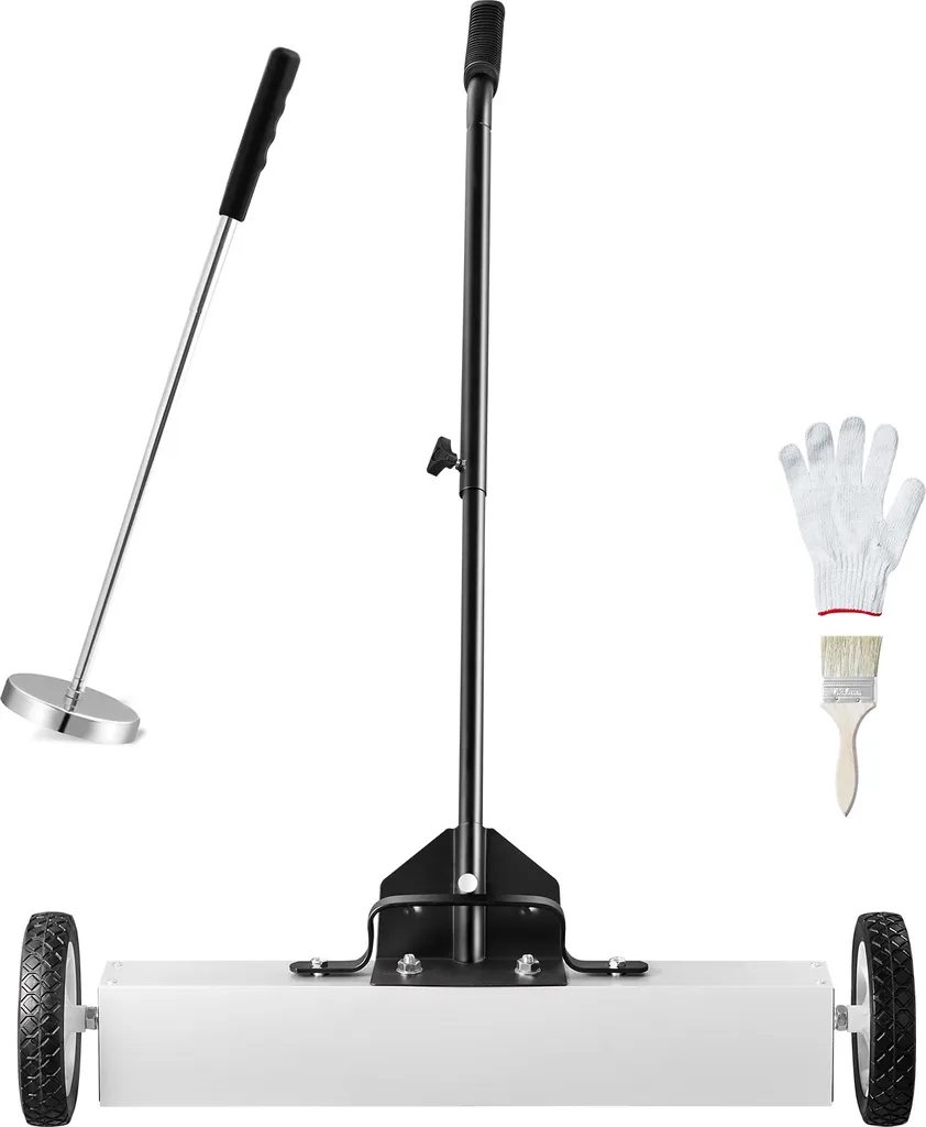 Aimant de Sol à Roues contre les Crevaisons : Balayeuse 24" 50 lbs