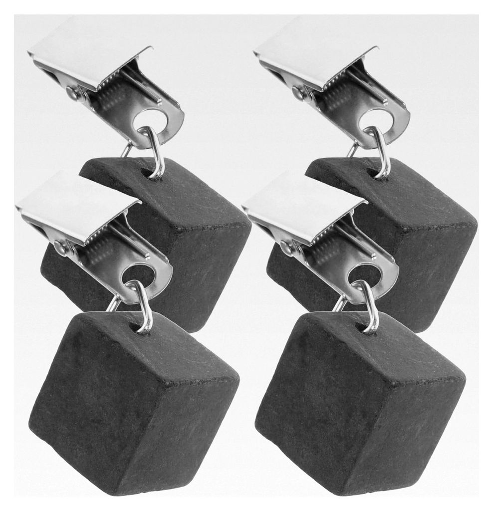 4er Set Tischdeckenbeschwerer zum Anklipsen, winddichte Tischgewichte für Outdoor, Picknick, Camping und Garten 6x2x2 cm