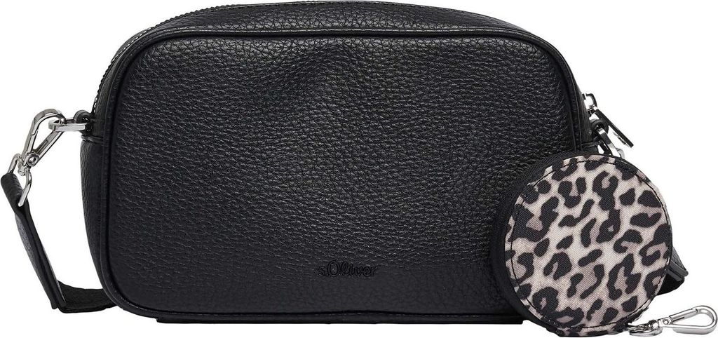 s.Oliver Umhängetasche Crossbody Bag Grey / Black schwarz