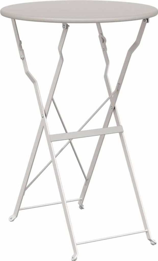 Bistrotisch Beige Ø 50 x 71 cm Pulverbeschichteter Stahl