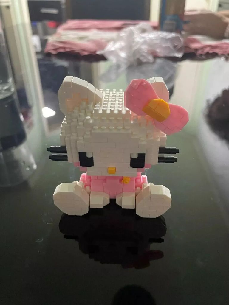 Mini stavebnice Hellokitty kočka modelovací svorka Obrázek produktu 3