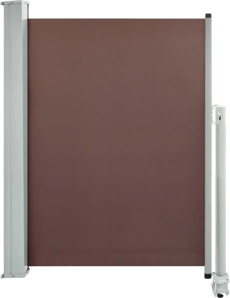 The Living Store Tenda laterale estensibile 100x300 cm Marrone - 2