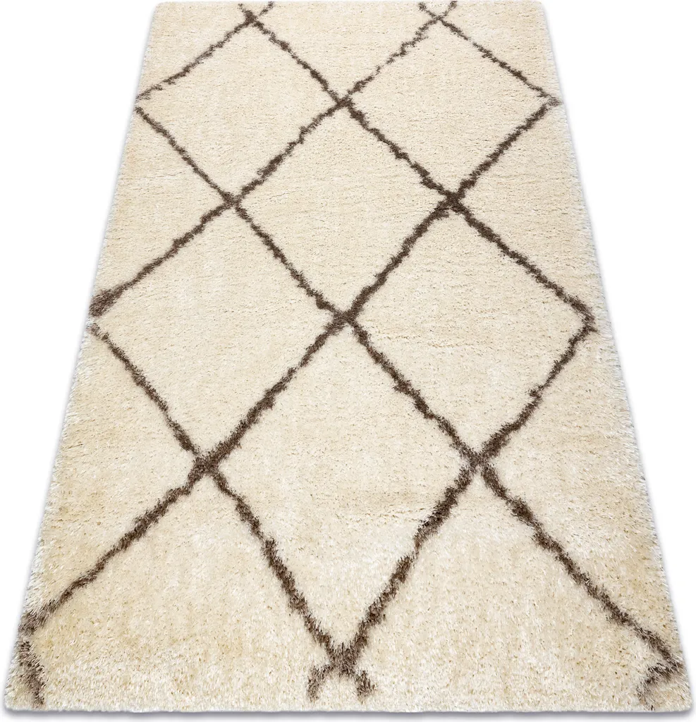 Tapis FLUFFY 2373 Shaggy Lattice Cream Beige - Douceur 120x170 cm