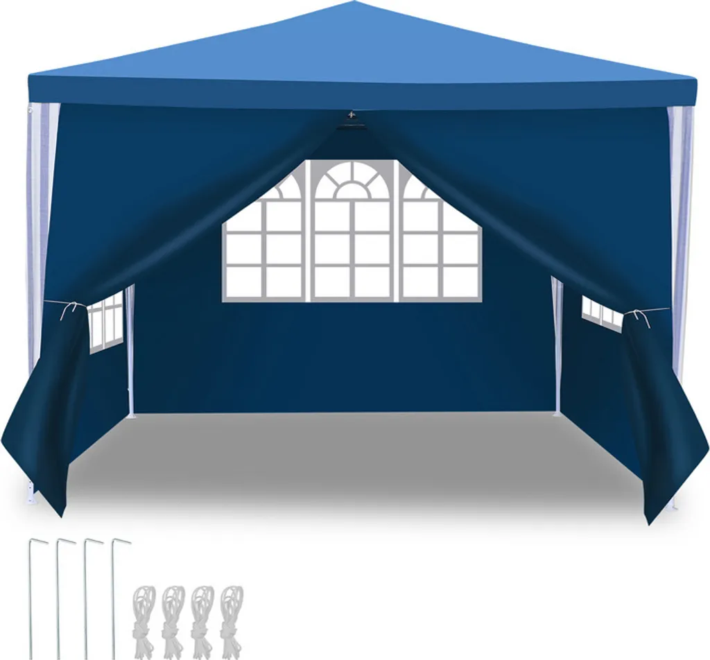 Gazebo Professionale 3x3m Blu Aopunly - Acciaio e Oxford UV