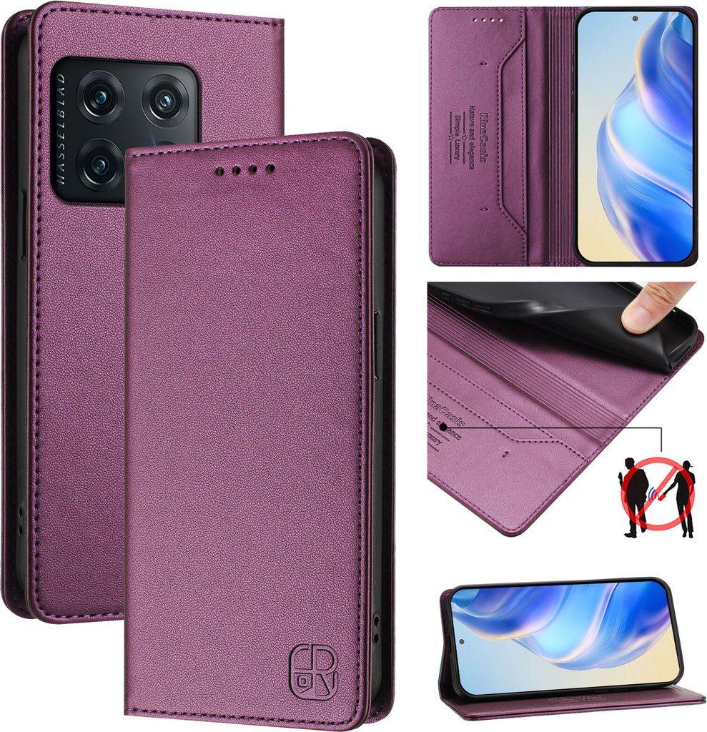 Lederhülle für OnePlus 10 Pro Hülle Flip Brieftasche Produktbild 