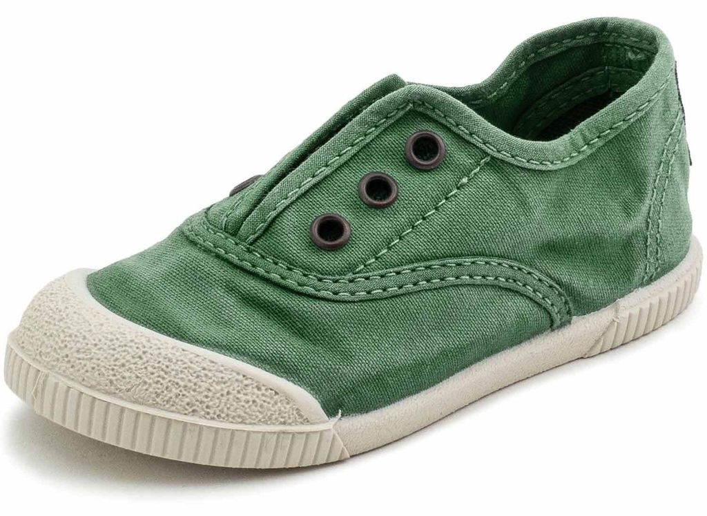 Natural World Hoak Barefoot Kinder Barfußschuhe aus Baumwolle Grün (Oliva), W450777-113