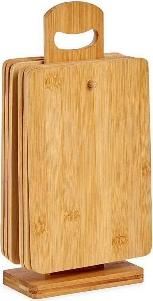 Taglieri Bambù 6 Pezzi con Stand | Set Cucina Organizzata e Design