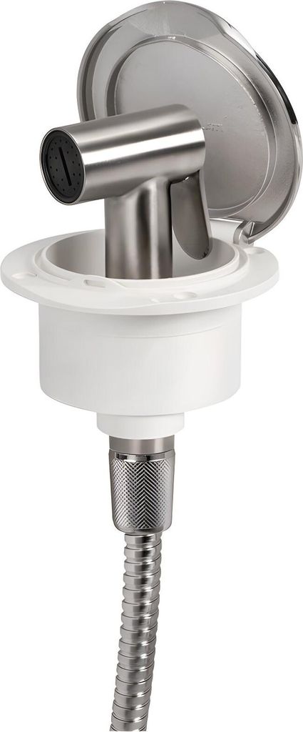 Premium Einbaudusche Classic Evo, Tiger Duschkopf Edelstahl, Deckdusche für Boote, Außendusche für Camper, Wohnmobile, Pool & Garten Größe: PV...