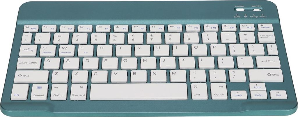 Drahtlose Tastatur mit Sperrbildschirmfunktion, klein, tragbar, stabile Verbindung, lange Akkulaufzeit, Mini-Funktastatur für PC, Cyan