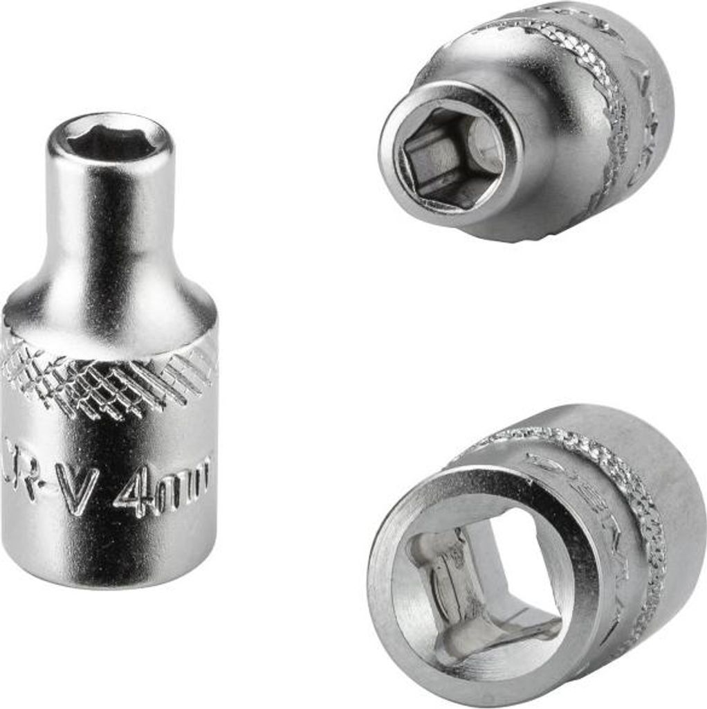 Stecknuss Sechskant 4mm 6 Kant 1/4" kurz (CR-V)