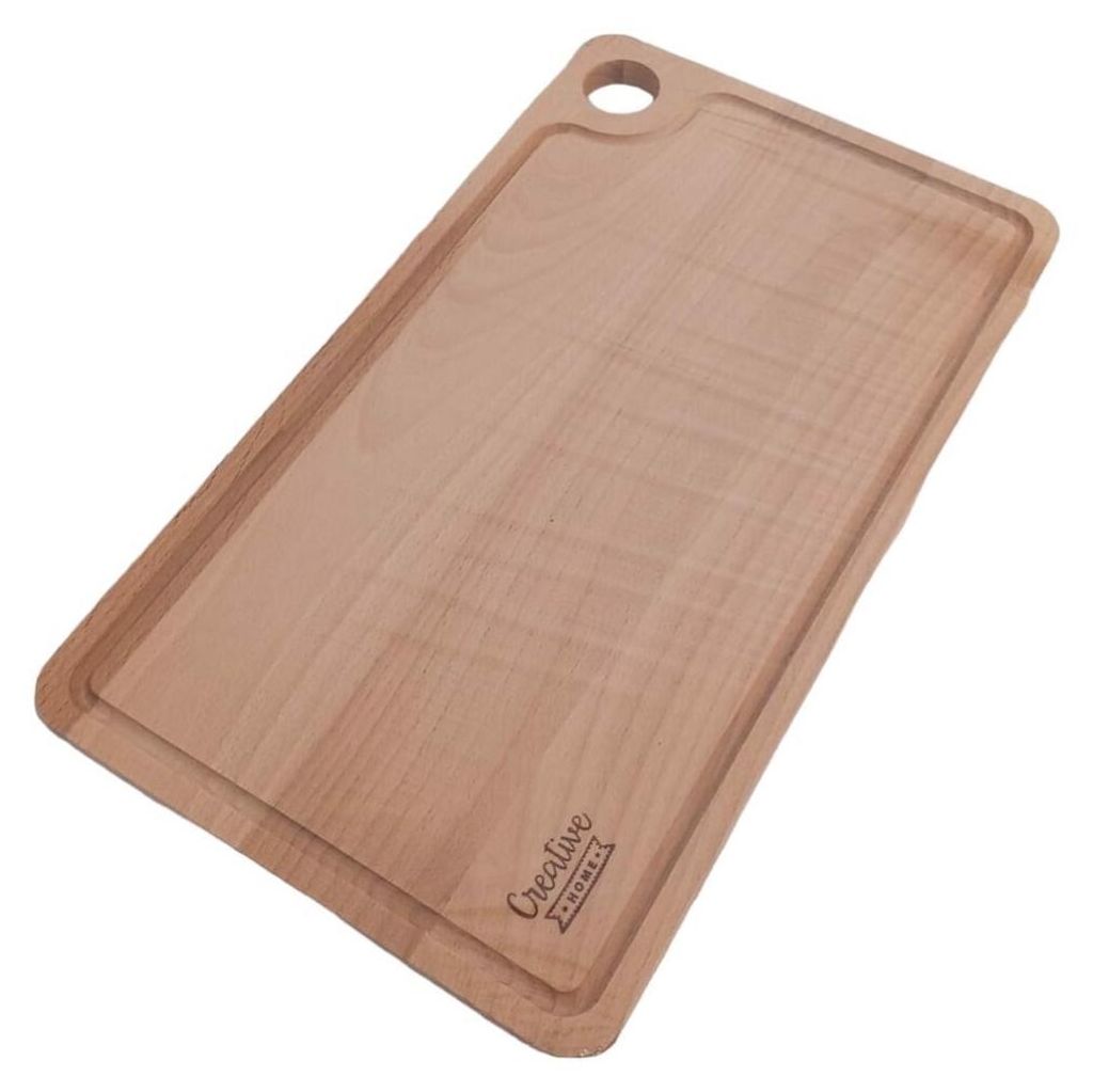 Buche Schneidebrett 42x24,5x1,5cm Rille uchwy Produktbild 
