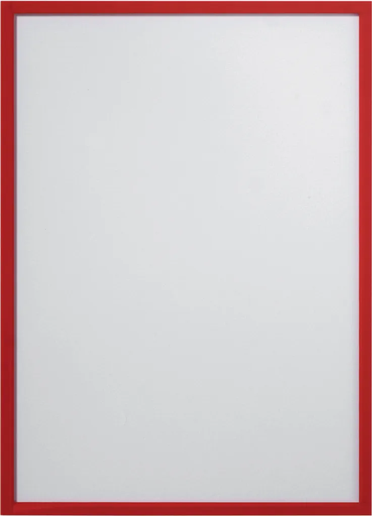 Cadre d'Affichage Adhésif A3 Rouge - Porte-Affiche de Qualité FRANKEN