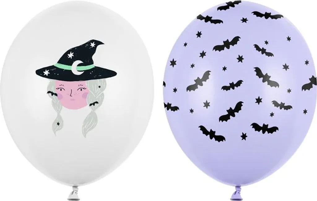 Ballons de baudruche sorcière 30cm lot de 50 pour ambiance Halloween chic