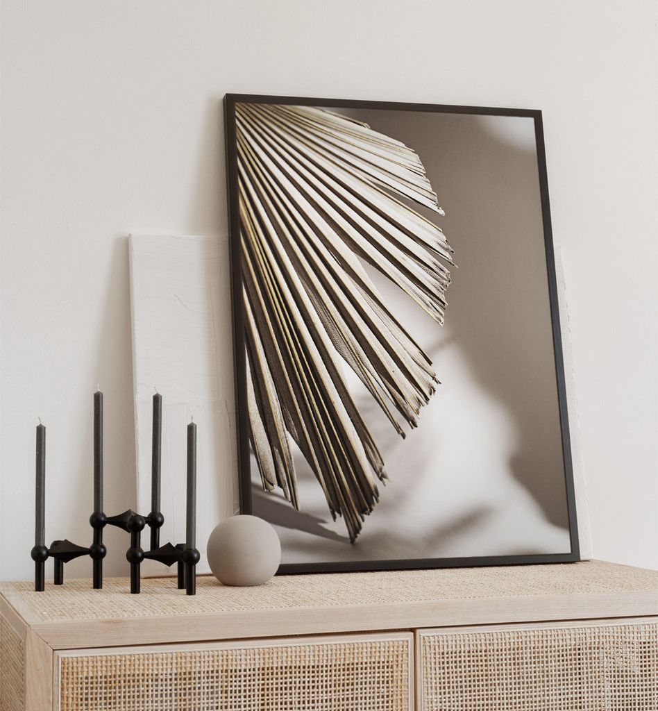 Poster Tropischer Schatten, groesse_poster:70x100 cm, groesse_rahmen:schwarz 70x100 cm