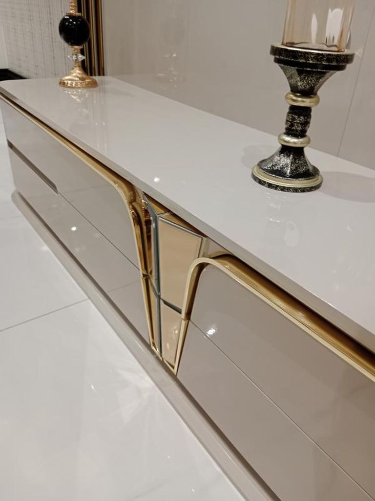 Wohnwand TV Wand Holz Modern Stil Regal Wohnzimmer Möbel Schrank rtv tv Ständer