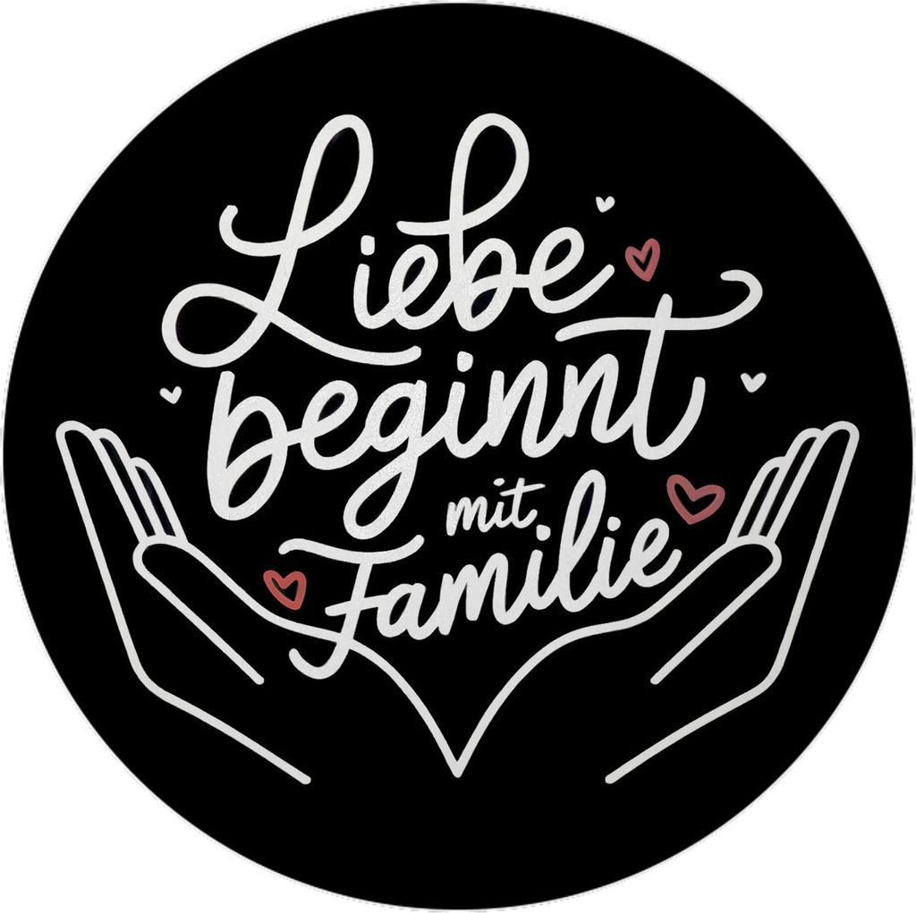 Liebe beginnt mit Familie Magnet Produktbild 