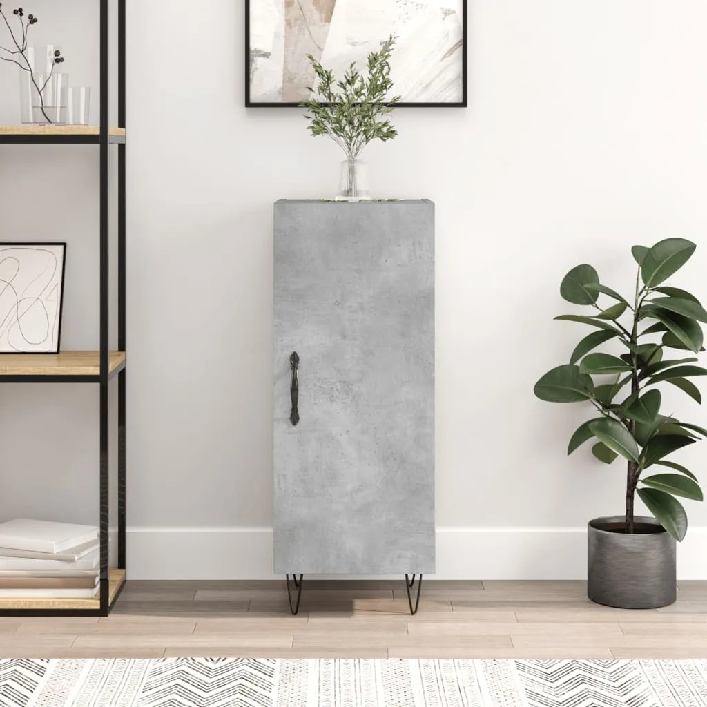 Credenza Grigio Cemento 104,5x35,5x67,5 cm in Legno Multistrato