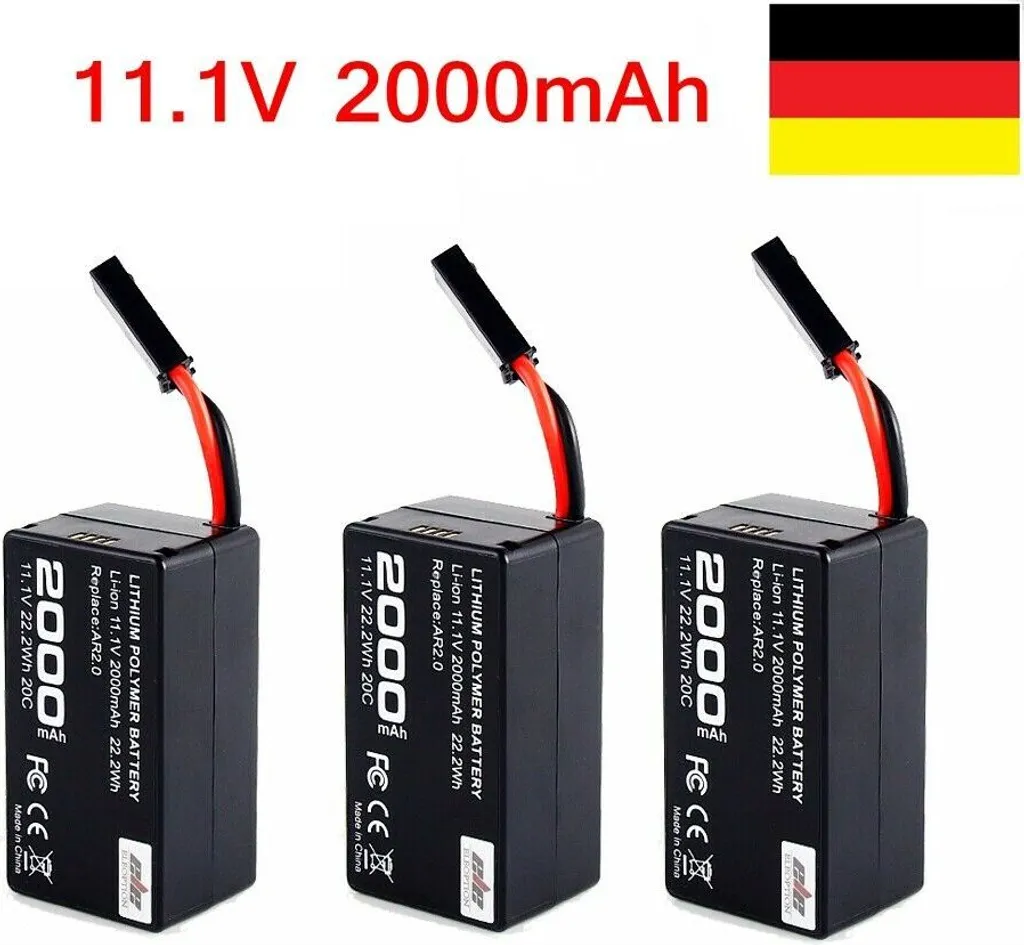 Batterie Rechargeable 2000mAh pour Drone Parrot AR.Drone 2.0 - Lot de 3