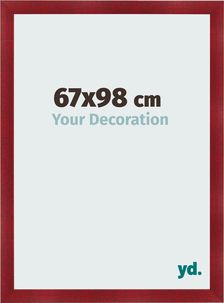 Bilderrahmen, 67x98 cm, Weinrot Gewischt, MDF, Pisa