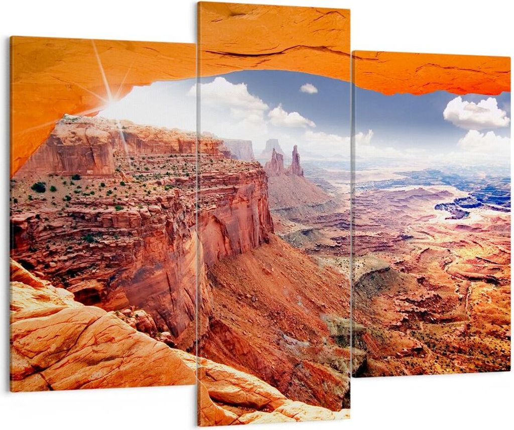 Bild auf Leinwand - Leinwandbild - Amerika arizona schlucht geologie - 130x100cm - Wand Bild - Wanddeko - Leinwanddruck - Bilder - Kunstdruck - Lei...