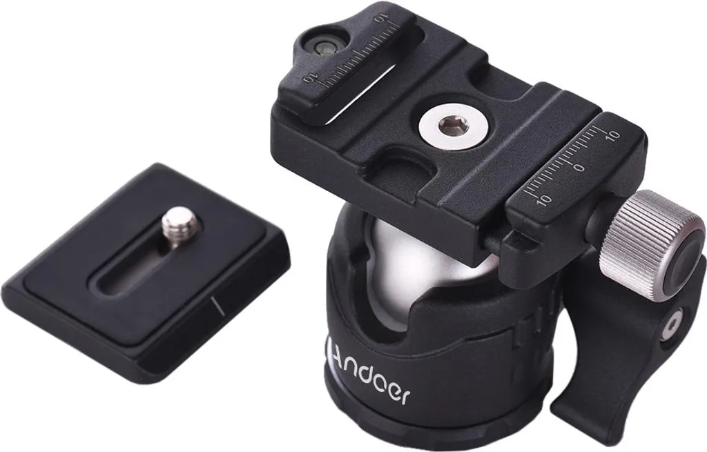 Rotule de Trépied Vidéo 360 Degrés Compacte en Aluminium pour Smartphone