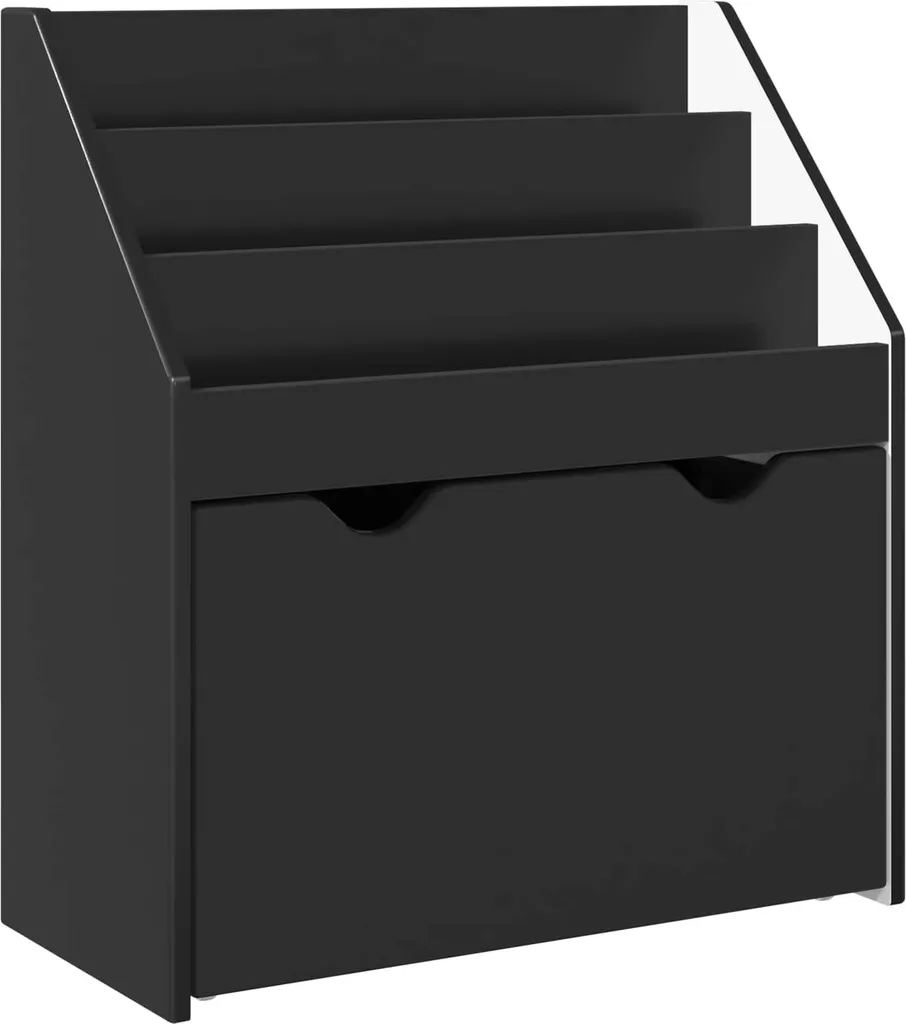 Libreria Minimal SYFAX™ 60x69 cm Nero - Arredo Cameretta in Multistrato