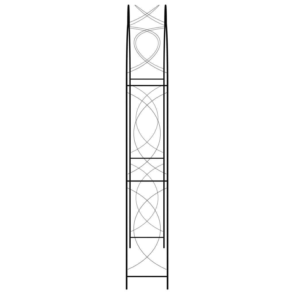 Hochwertigen Möbel Rosenbögen - Schwarz Rosenbogen Schwarz 150x34x240cm Eisen NEU6781645