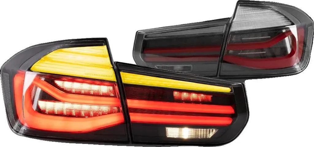 Paire de blocs optiques arrière LED clignotants défilants look fumé