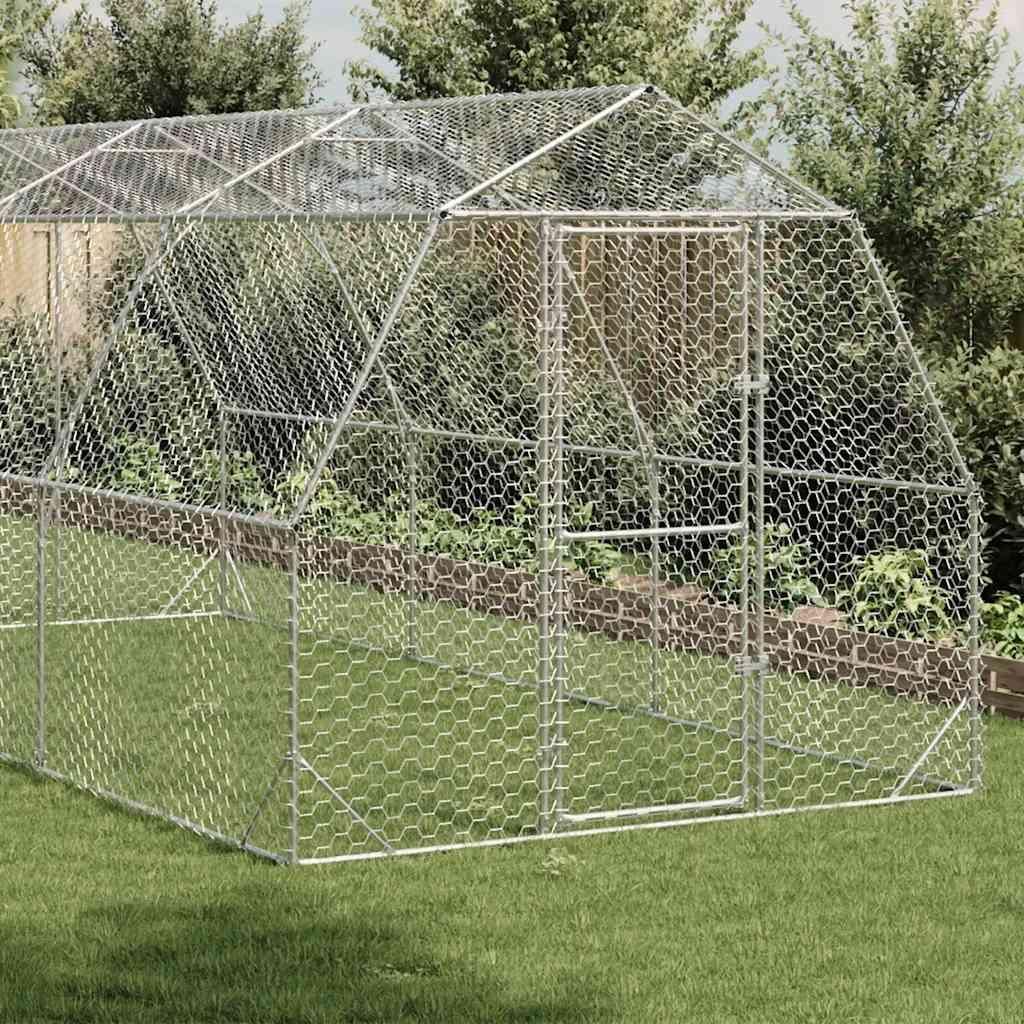 vidaXL Kurník 2,5x6x2,25 m Pozinkovaná ocel Obrázek produktu 