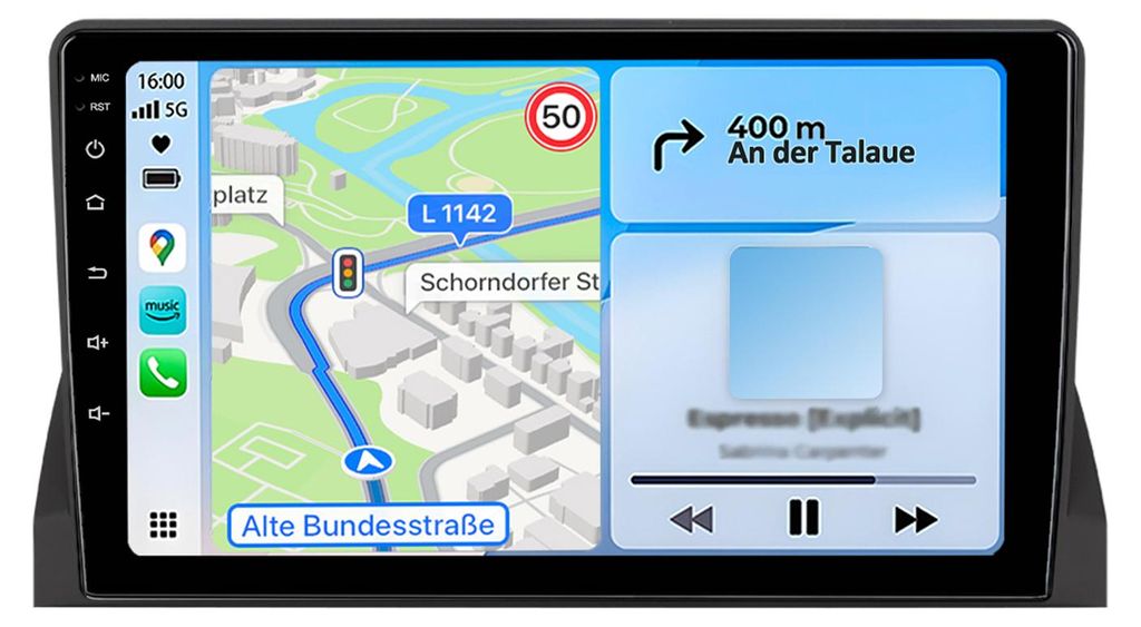 6+128GB Autoradio Carplay für Mercedes W204 ab 2007 Android Produktbild 