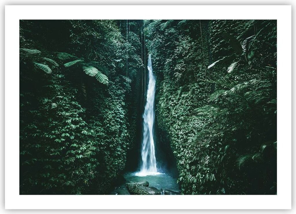 Poster - Poster ohne Rahmen - Tropen Wasserfall Dschungel - Produktbild 