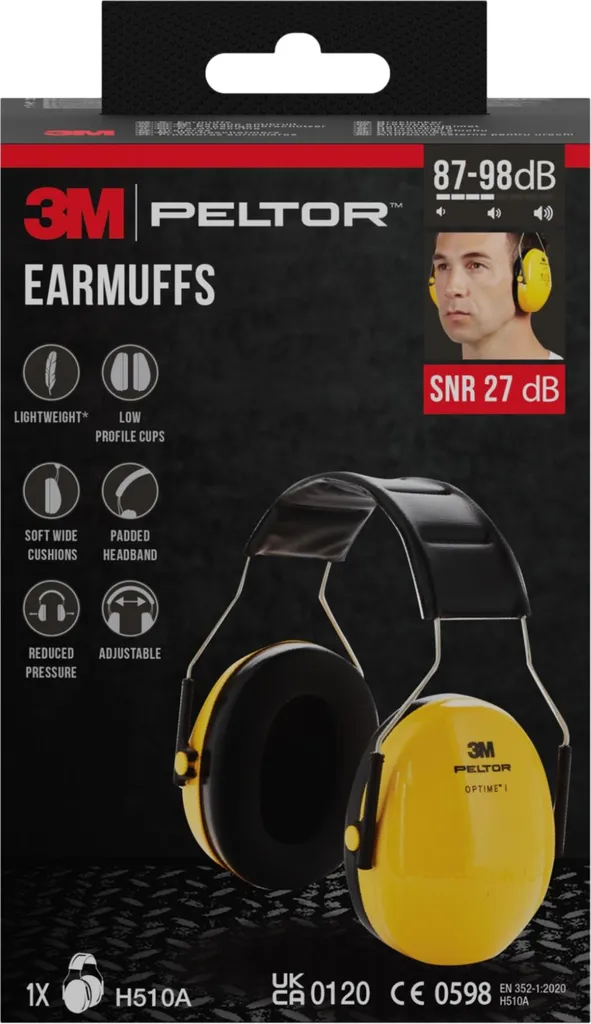 Casque Antibruit Passif 3M Optime SNR 27 dB pour Atelier et Travaux