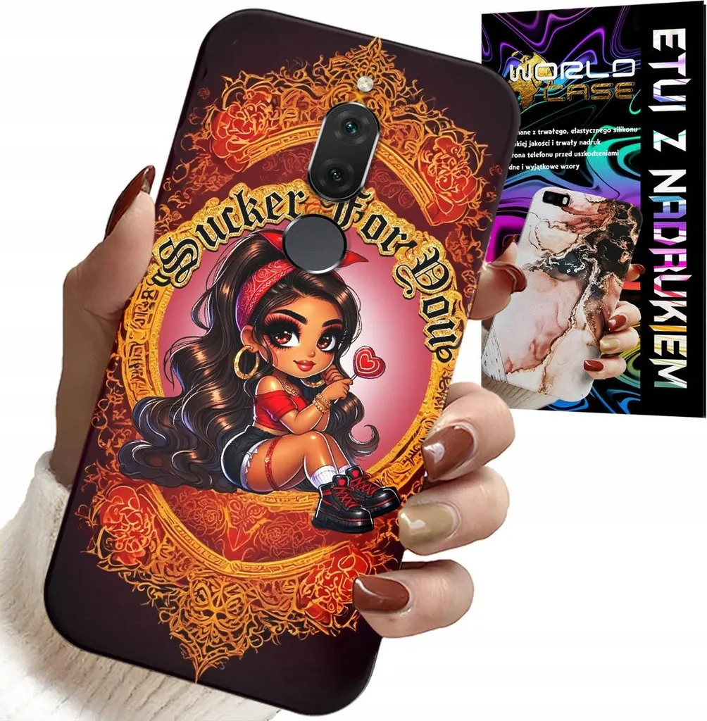 Custodia Per Huawei Mate 10 Lite - Sucker For You Custodia Fashion Doll + Vetro