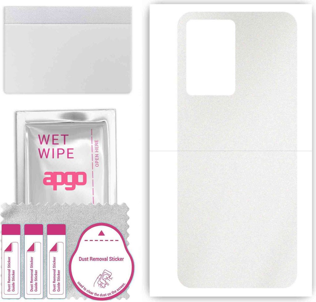 apgo Rückseite Schutzfolie, Skin, kompatibel mit Oppo A77s, Hinten Displayschutzfolie aus Vinylfolie, kratzfest, einfache Montage - Matt Transparent