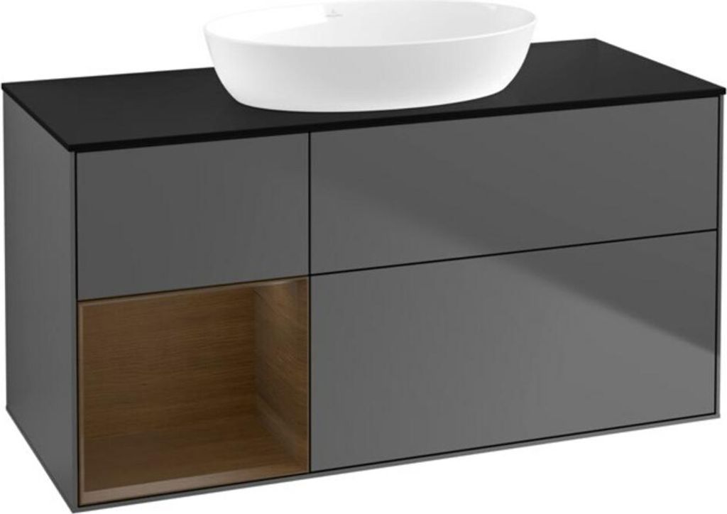V&B Waschtischunterschrank Finion 120cm, Pl bla m, Reg wal ven, Anthrac. m