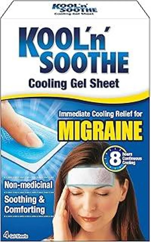 Sollievo Emicrania Kool 'n' Soothe: 4 Patch Gel Effetto Ghiaccio 8h