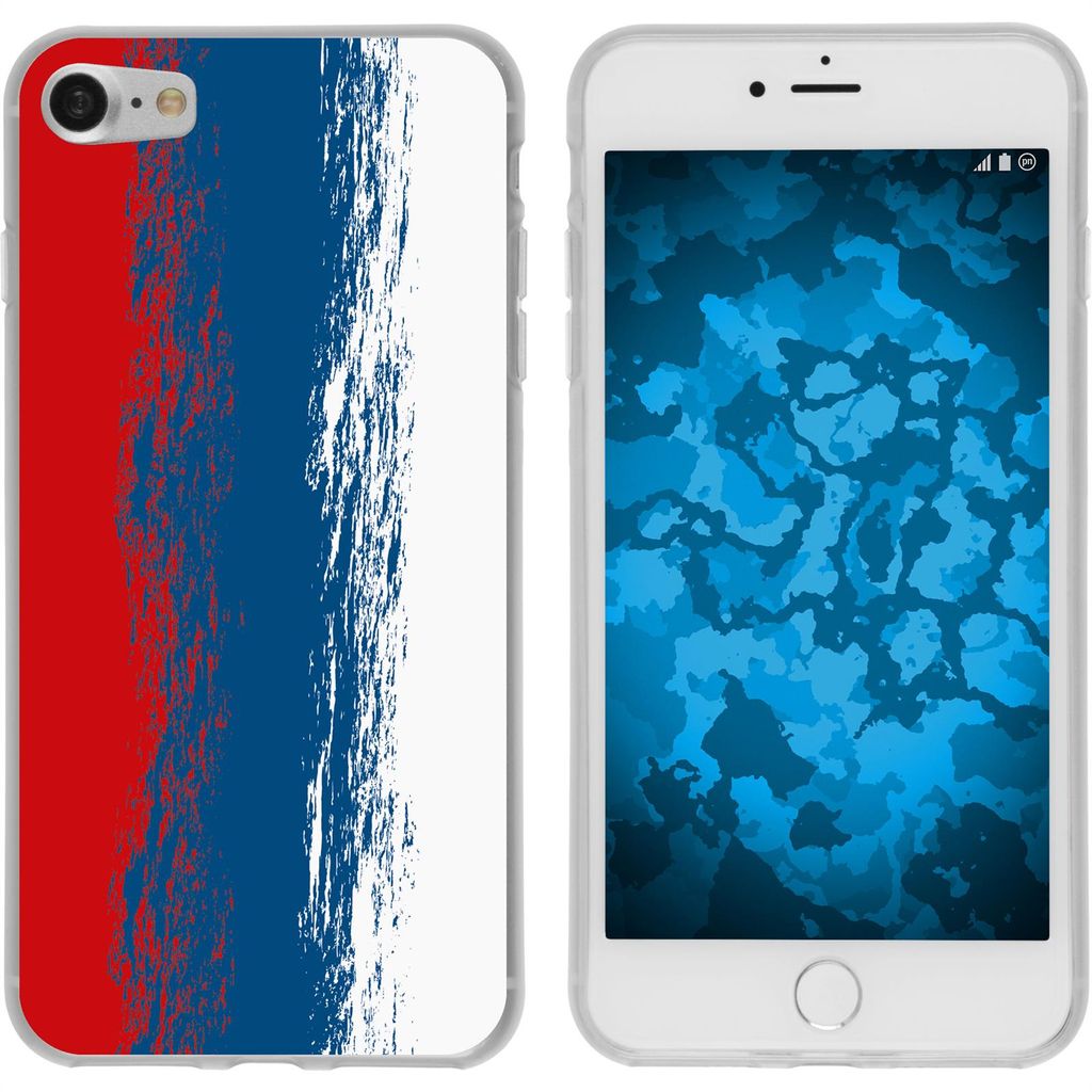 PhoneNatic Case kompatibel mit Apple iPhone 7 / 8 / SE 2020 Silikon-Hülle WM Russland M9