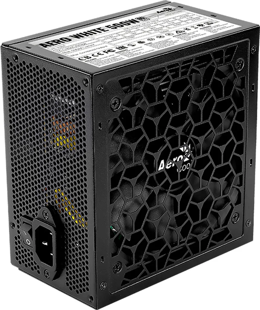 Alimentation AeroCool AERO WHITE 500W : finissez-en avec le bruit