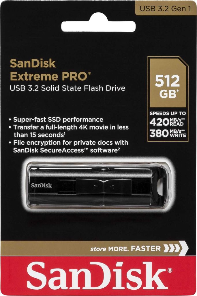 SanDisk Extreme Pro - USB flash disk - 512 GB - USB 3.2 Gen Obrázek produktu 