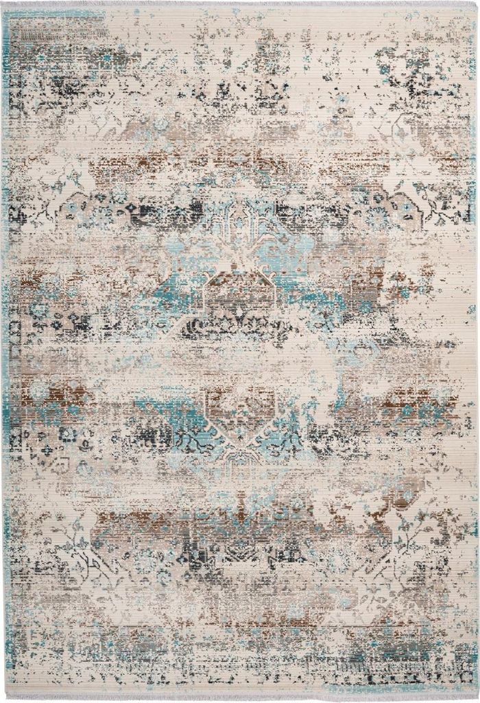 Anouk 300 Taupe / Türkis 80cm x 150cm Produktbild 