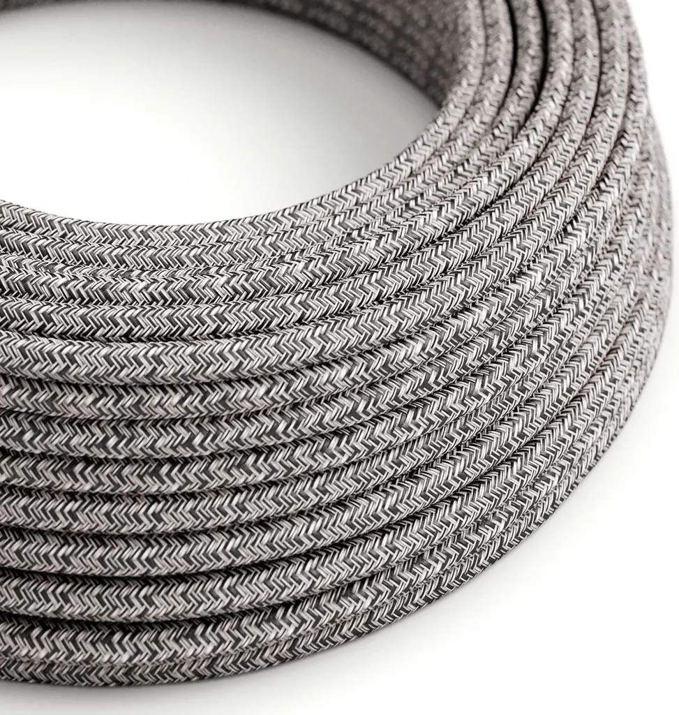 Câble Textile RS81 pour Relooker un Luminaire Ancien Tweed Onyx 10m