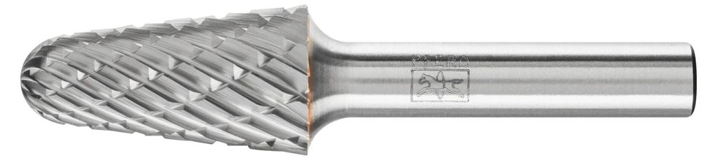 PFERD TOOLS Hartmetall Hochleistungsfrässtift NON-FERROUS Rundkegel KEL Ø 16x30mm Schaft-Ø 8 mm NE-Metalle