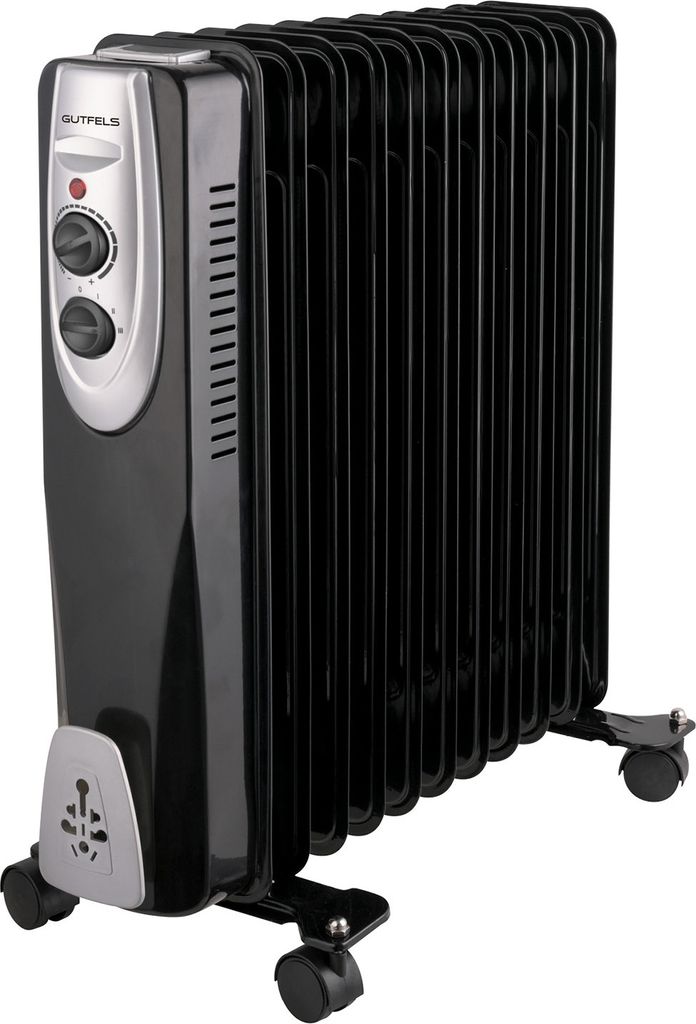 Gutfels Ölradiator HR 32011 sw | 11 Rippen | 2500 Watt | 3 Heizstufen | schwarz