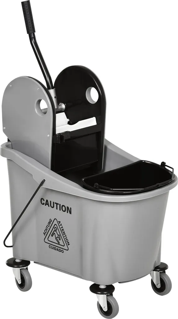 Chariot de ménage à roulettes 36L Fortuna Lai, système essorage rapide