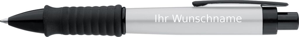 Kugelschreiber mit Gravur / aus Aluminium / Farbe: metallic grau/silbergrau