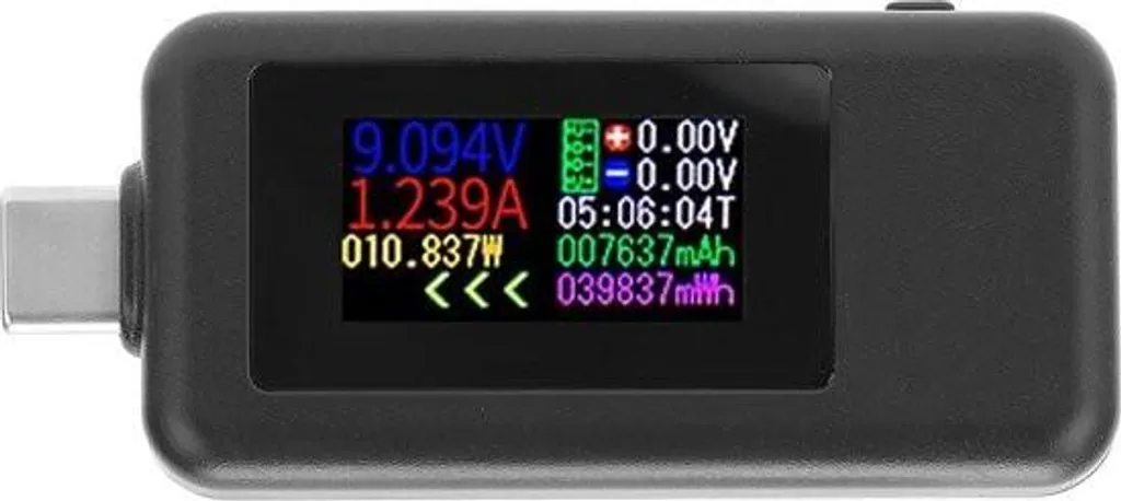 Testeur USB-C avec écran couleur et mesure bidirectionnelle DC 30V Max - 9
